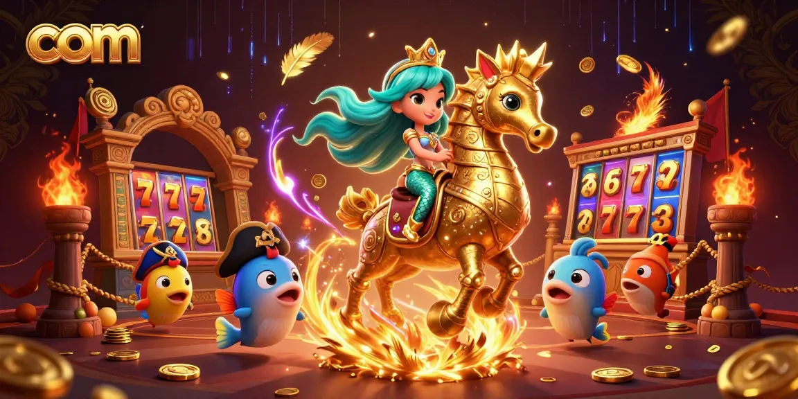 Engage with com thrilling gaming experience featuring vibrant mermaid and giant seahorse in a dynamic casino adventure.
