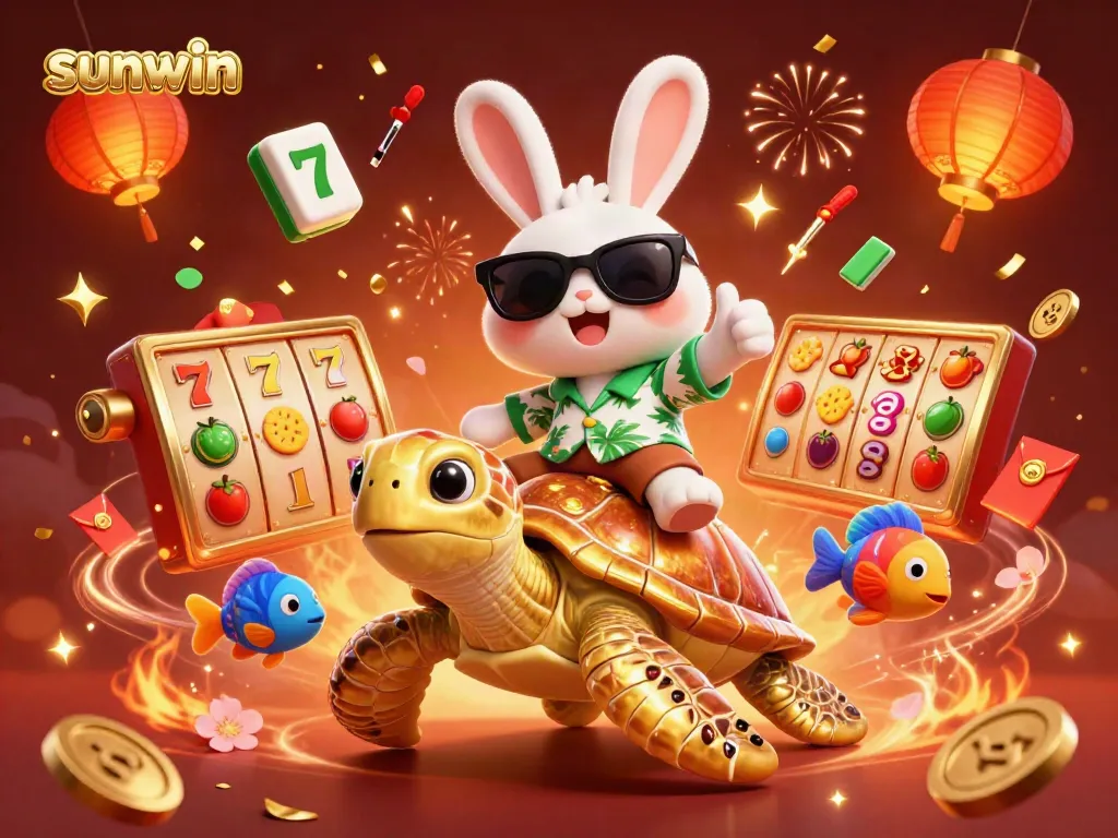 Experience thrilling gameplay with sunwin's lucky rabbit and turtle in a vibrant casino adventure.