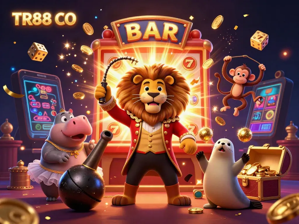 Experience thrilling moments at TR88 CO's vibrant online casino with iconic characters and dynamic gaming elements.