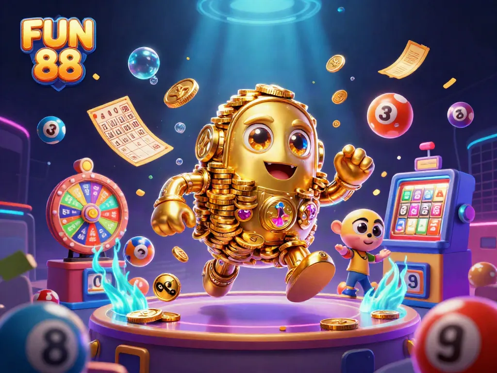 Spin the colorful lottery balls and win big with FUN 88! Join in on the action today.