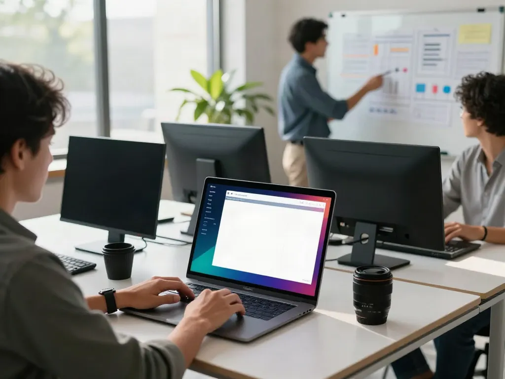 SEO specialists leveraging instant indexing in a modern workspace environment.