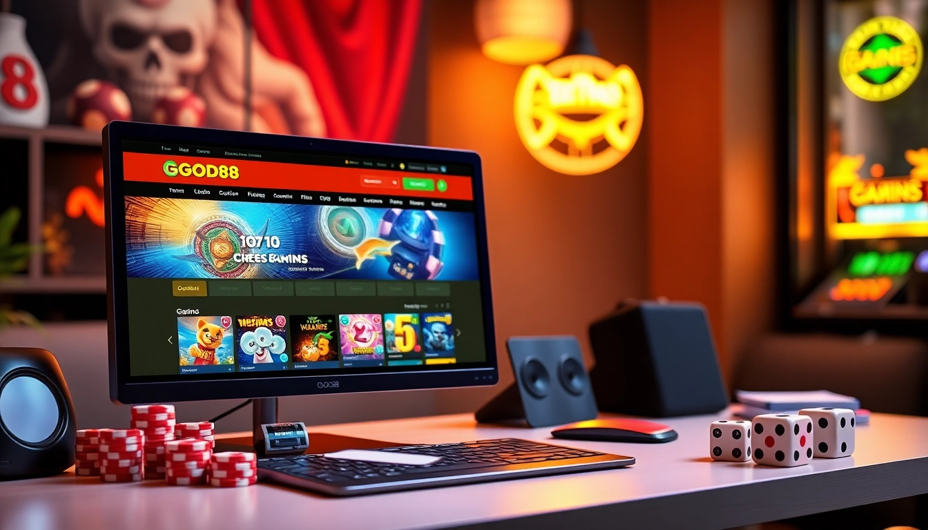 Explore the engaging online gaming environment at good88.hu.net, featuring vibrant visuals of casino games and user-friendly interface.