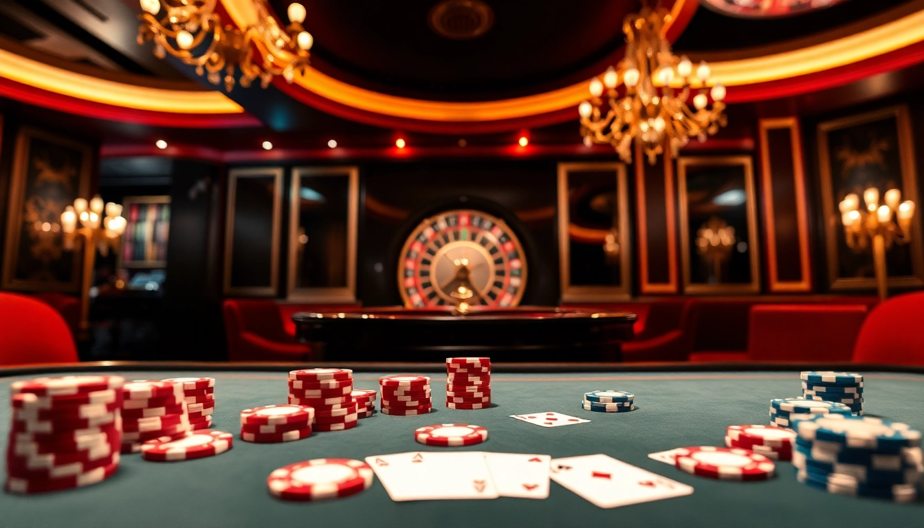 kuwin players enjoy an exciting poker game with vibrant chips and cards on a luxurious table