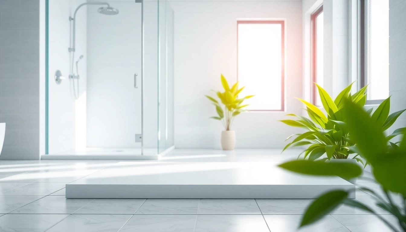 Experience the modern elegance of a shower base shower in a beautifully designed bathroom