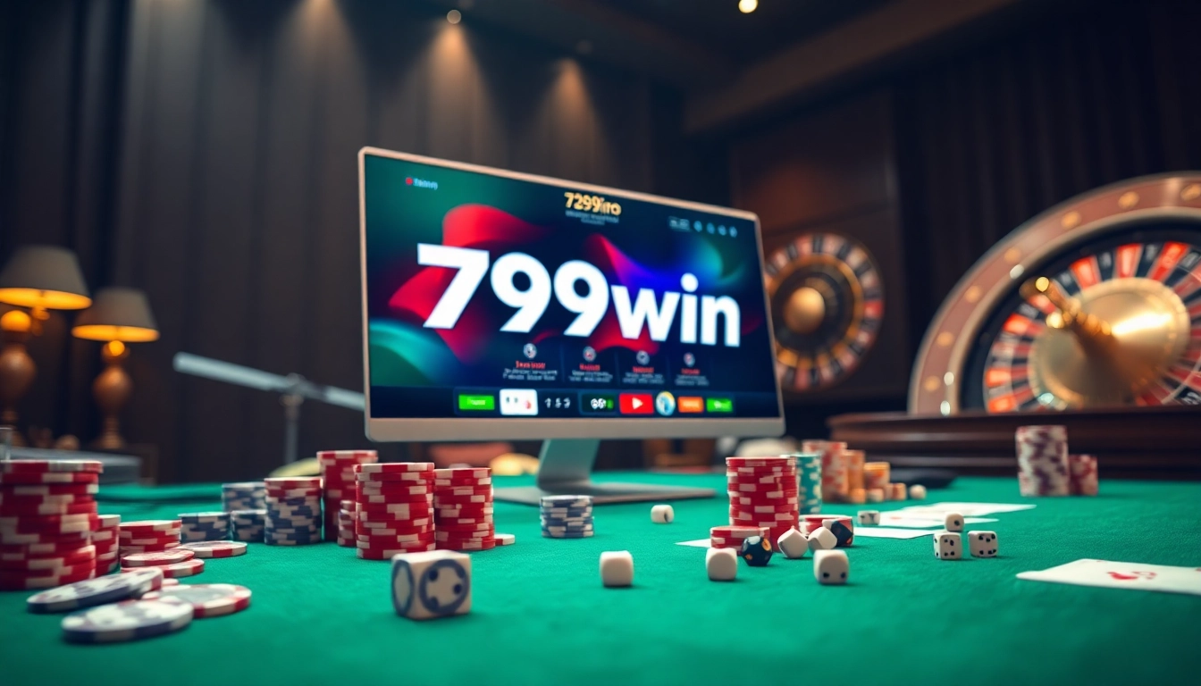 Engaging 789win đăng nhập action with poker chips and vibrant casino elements.