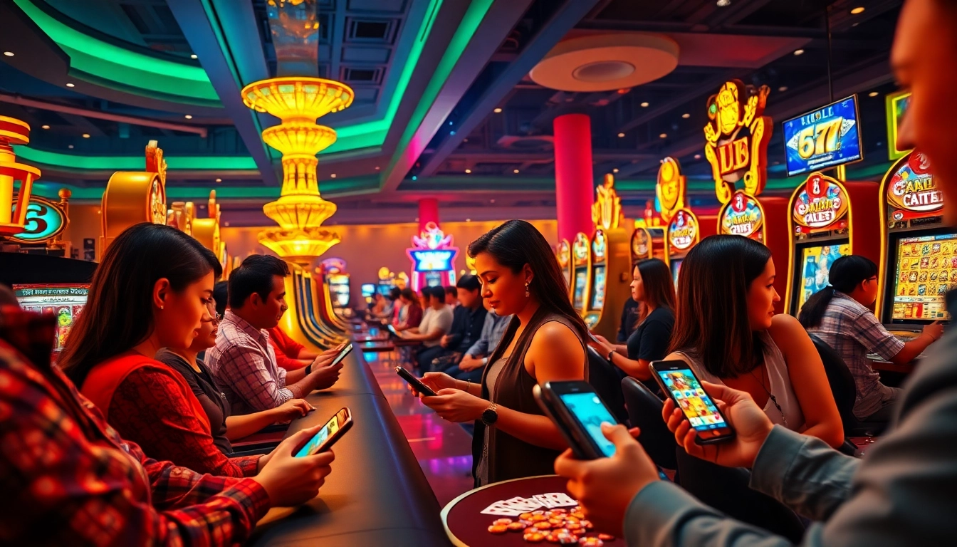 Engaging online casino experience at new88go.com with diverse players and vibrant atmosphere.