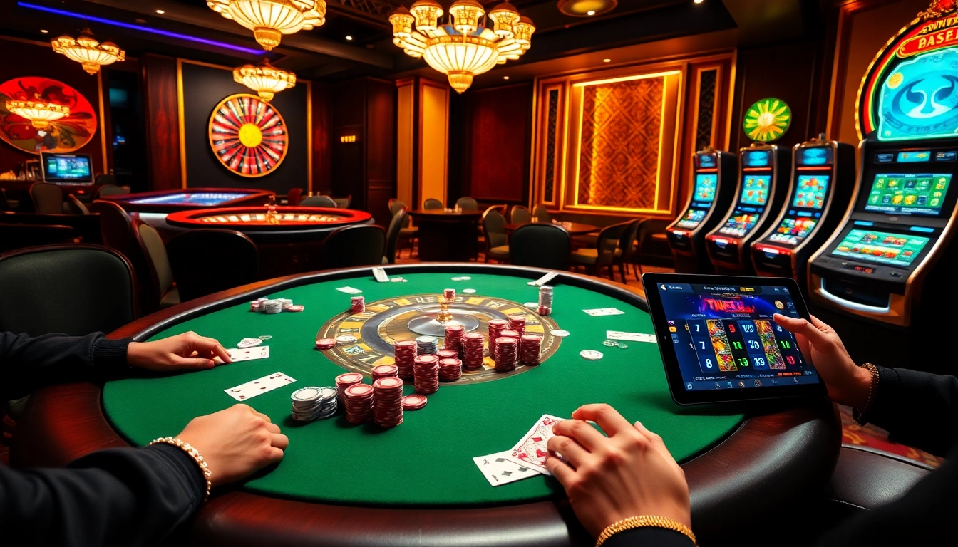 Experience high-stakes gameplay with 68win at a vibrant casino table filled with excitement.