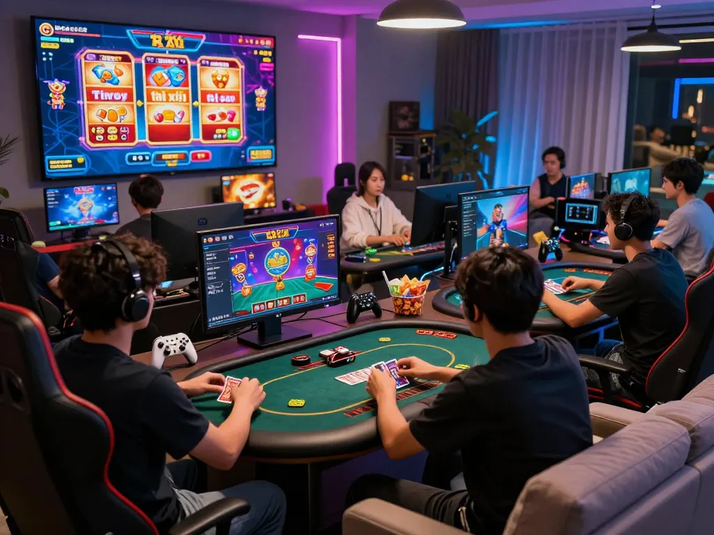 Players enjoying rikvip online games in a dynamic, engaging setting.