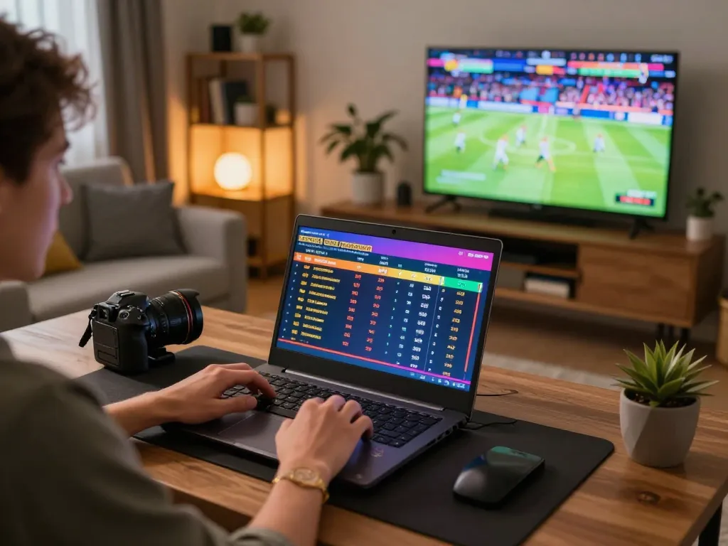 Engaging in live sports betting on VK88, showcasing excitement and strategic decision-making.