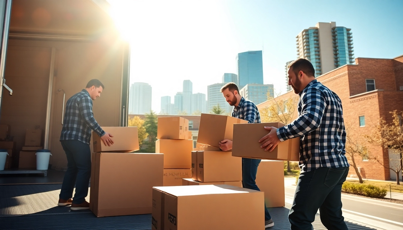Efficient long distance movers Calgary expertly loading a truck with packed items.