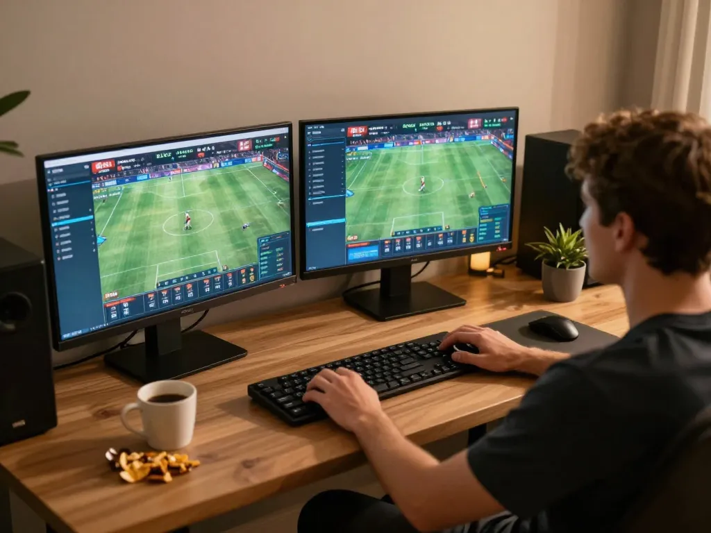 Experience the excitement of okwin sports betting with a cozy online setup, dynamic screens, and strategic engagement.