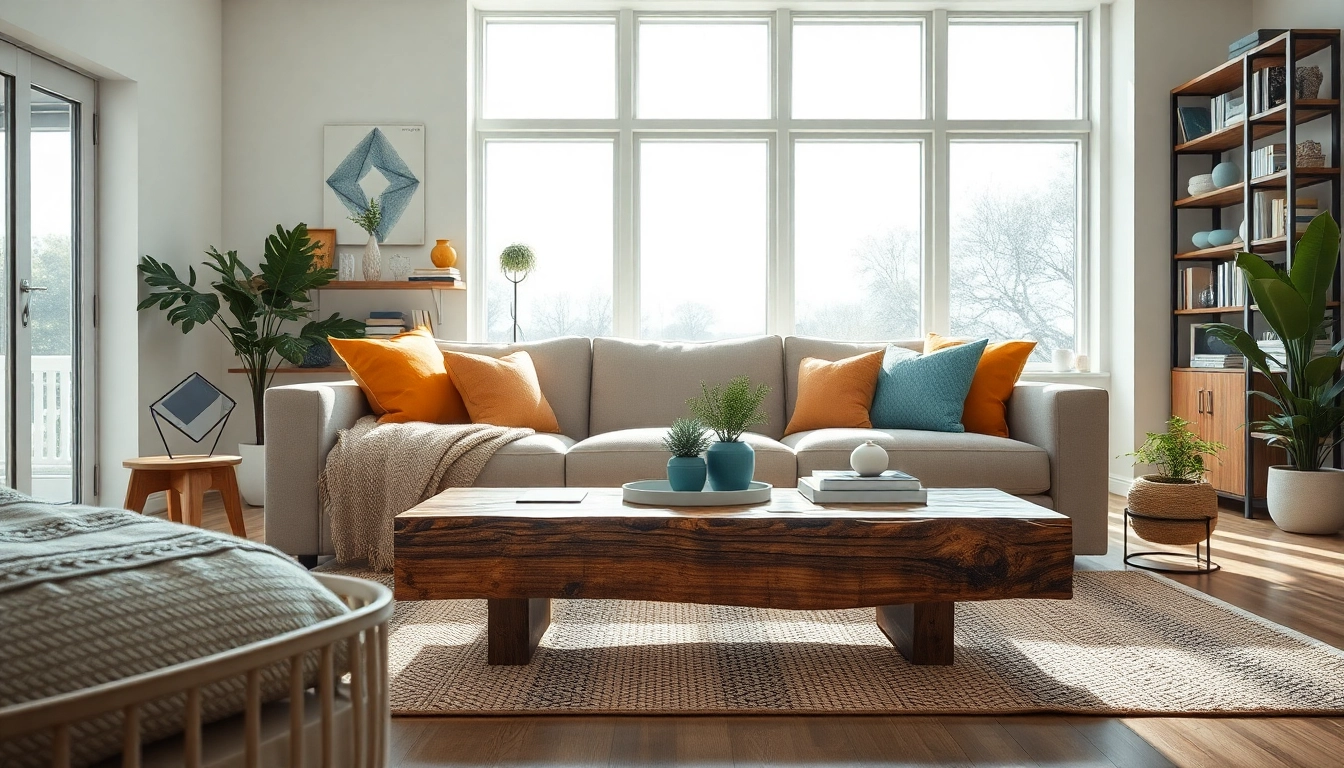 Stylish furniture accessories supplier showcasing elegant decor in a modern living room setting.