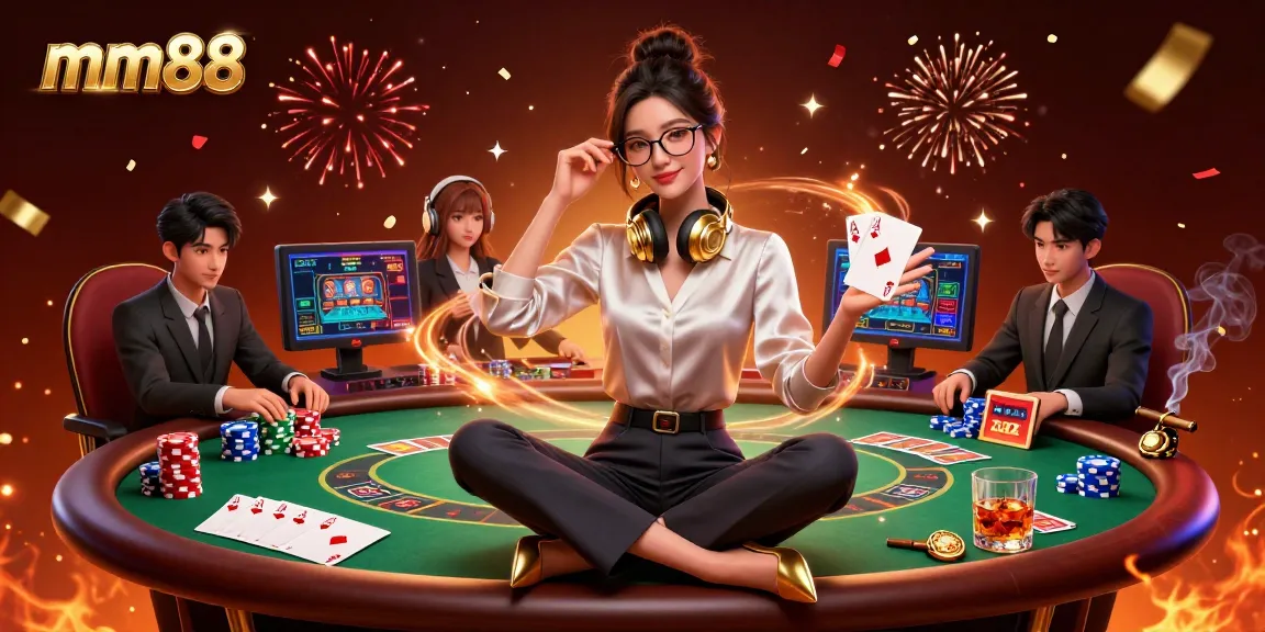 Experience exciting games at mm88 with a passionate player at a high-tech gaming setup.