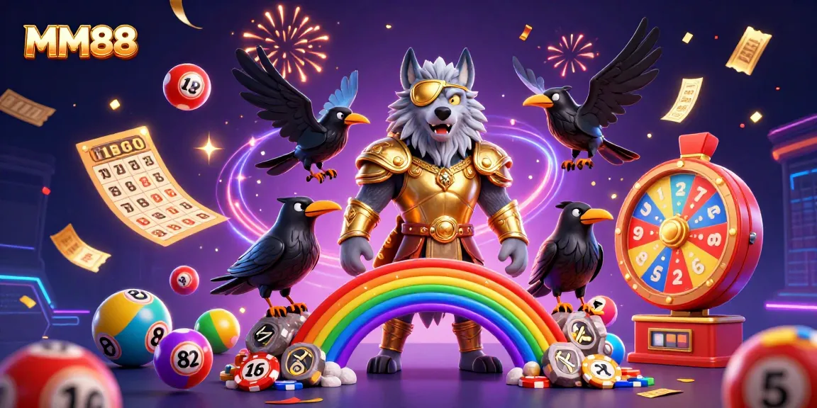 Engage in thrilling MM88 experiences with Norse mythology characters amidst vibrant casino elements.