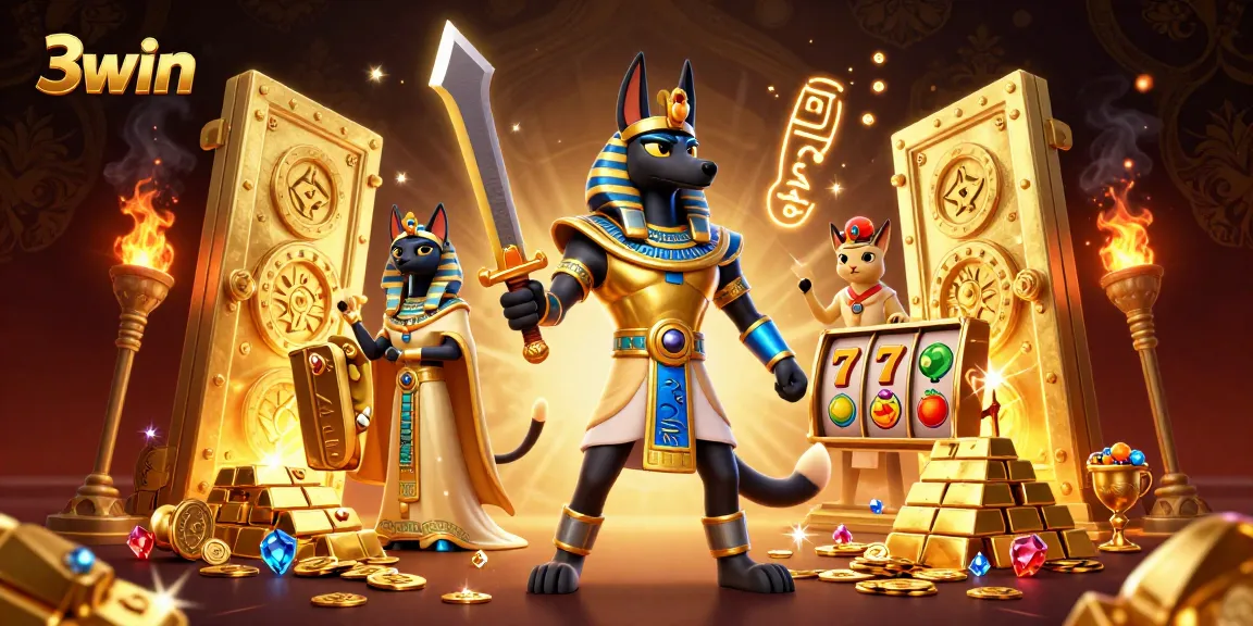 Engage with 3win's vibrant slot adventure featuring ancient warriors and treasures.