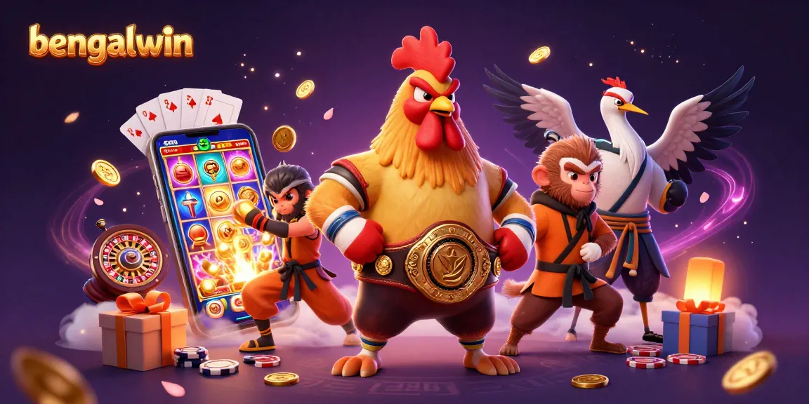 Bengalwin offers a vibrant gaming experience with dynamic 3D characters in a rich casino setting.