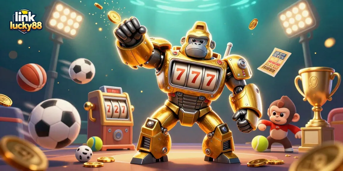 Experience excitement at Lucky88 with thrilling action packed around the link lucky88 gaming scene, featuring vibrant 3D illustration.