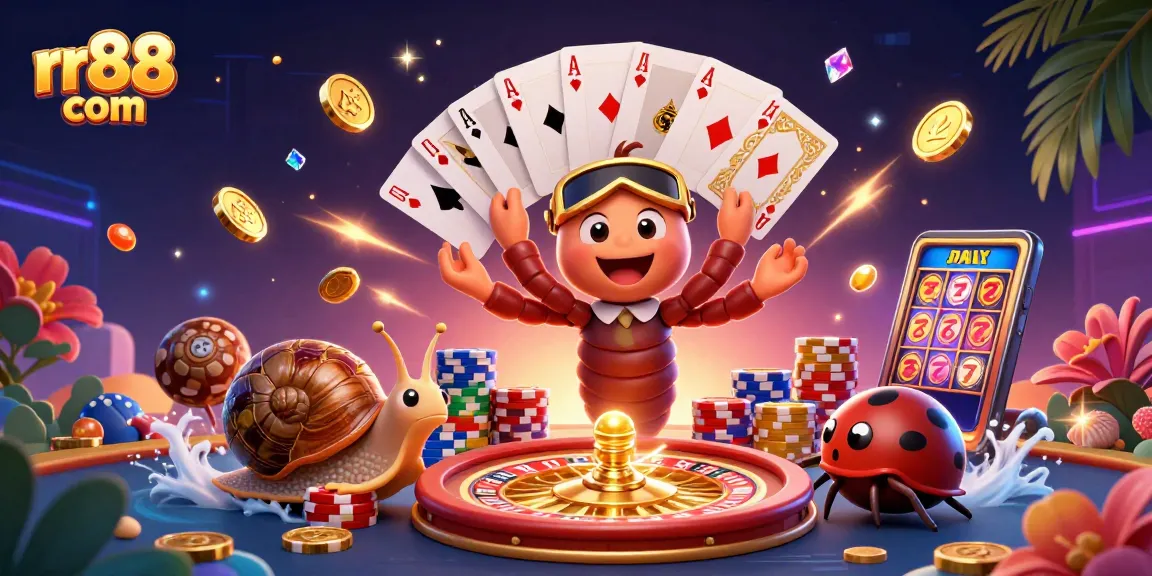 Experience the excitement of rr88 com with vibrant casino characters and dynamic elements in an engaging scene.