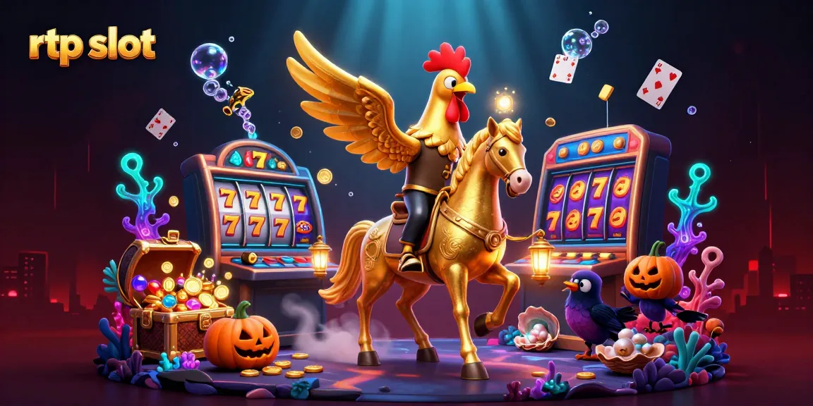 Experience the excitement of rtp slots in a vibrant midnight casino scene with unique characters and gaming elements.