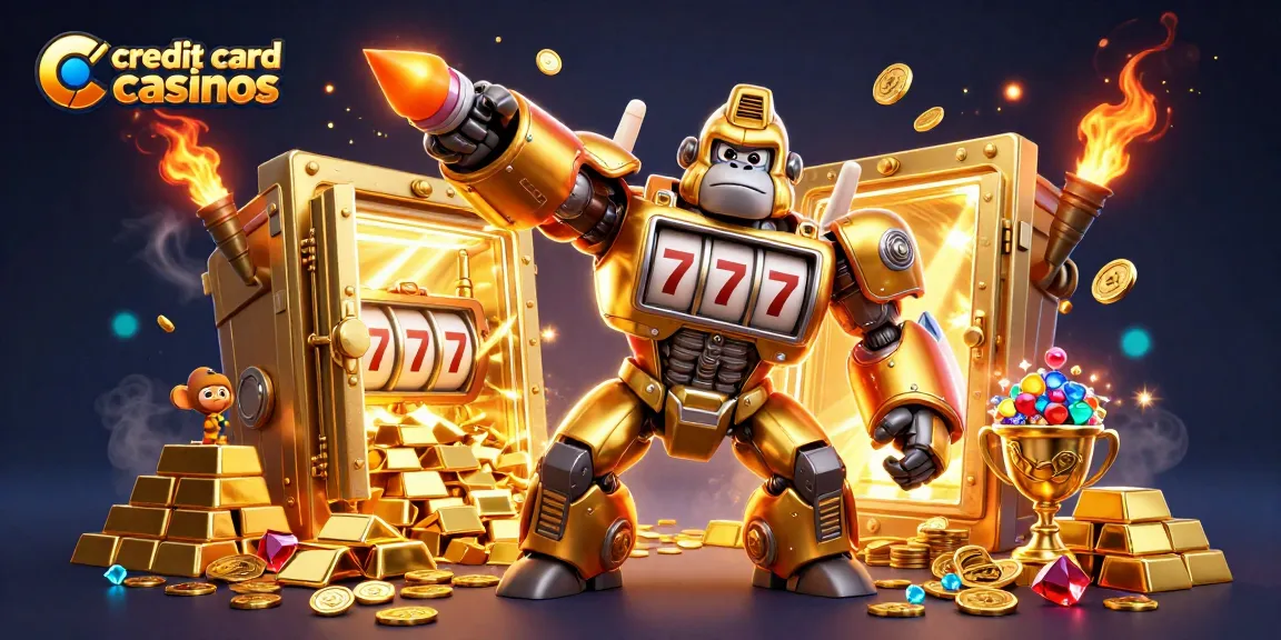 Experience thrilling action with credit card casinos in this captivating 3D illustration.